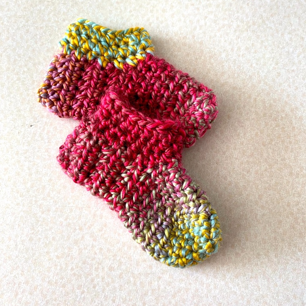 Crochet baby booties